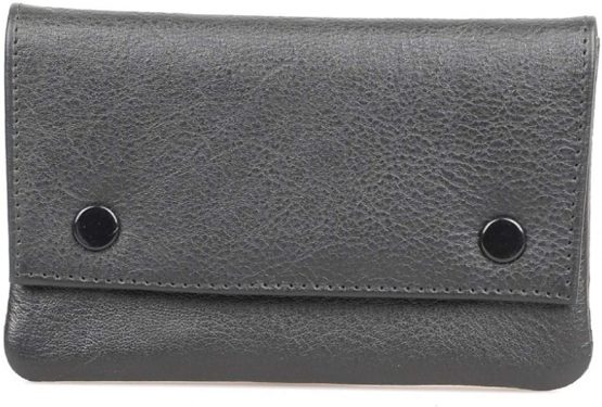 Great QUALITY Contrast Lined Black Leather Rolling Tobacco Pouch by Golunski