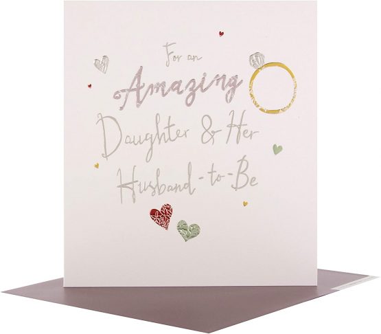 Hallmark Daughter and Future Husband Engagement Card 'Congratulations' - Medium
