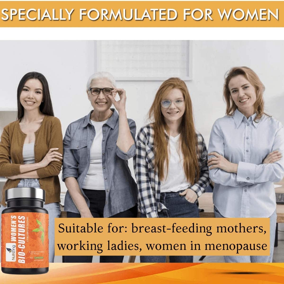 NutriZing Probiotics for Women Gut Health, Scientifically Proven Bio Cultures for Women’s Intimate Flora - Image 2
