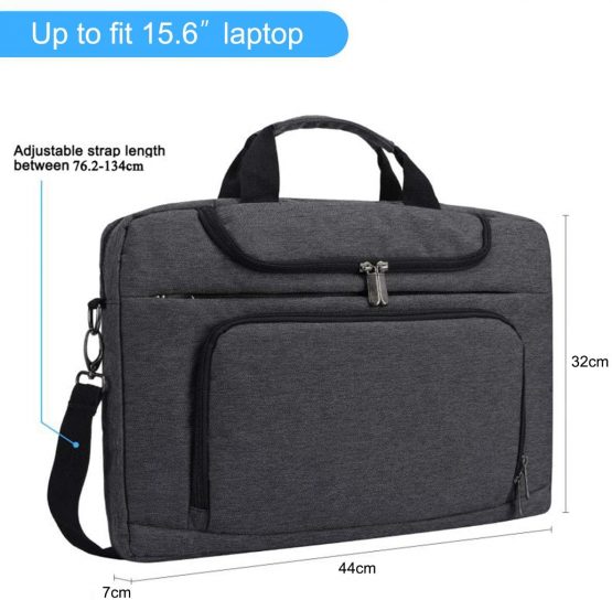 Bertasche Laptop Bag 15.6 Inch Men's Shoulder Bag Laptop Case Messenger for College, Work, Business Briefcase - Image 2