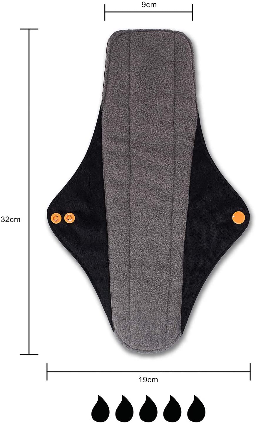 FLOATING LOTUS Reusable Sanitary Pads (3pk XL: Very Heavy Period Flow, Night - Image 2