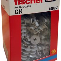 Fischer 542458 Dowel for Plasterboard GX, Grey, Set of 100 Pieces