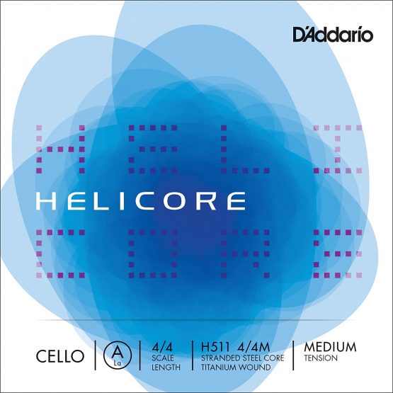 D'Addario Helicore 4/4 Scale Medium Tension Single A String for Cello