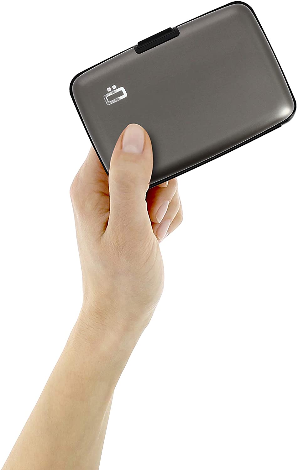 ÖGON -DESIGNS- Aluminium Card Holder, RFID Protection Against Fraud and demagnetization, Compact Wallet - Image 3