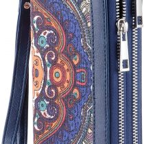HAWEE Long Clutch Wallet for Women Dual Zipper Cellphone Holder Ladies Wristlet Purse with Multiple Card Slots for Coin Cash Bill