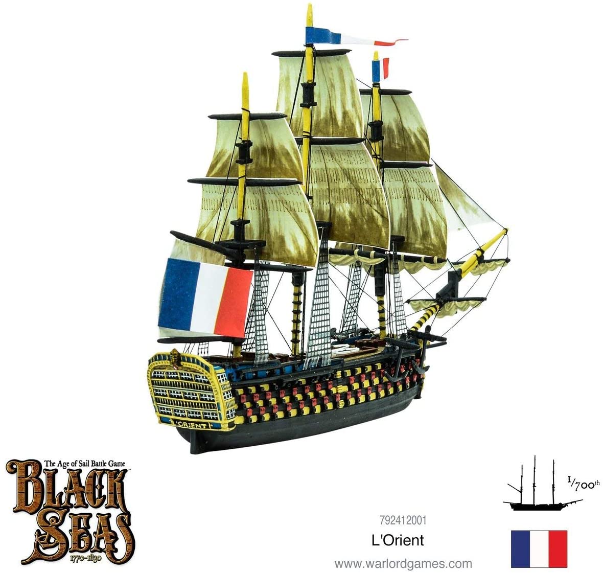 Warlord Games L'Orient 1/700 Scale Miniature for Black Seas Highly Detailed Age of Sail Era Miniatures for Table-top Wargaming - Image 4