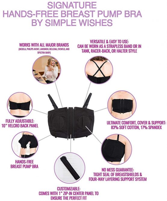 Simple Wishes Hands Free Double Pumping Bustier - XS to L, Black - Image 2