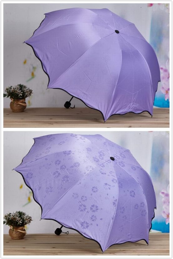 Ladies Parasol Umbrella UV Protection for Women Parasol Lightweight Anit-UV Umbrellas for Summer Sun Protection (Clove Purple) - Image 3