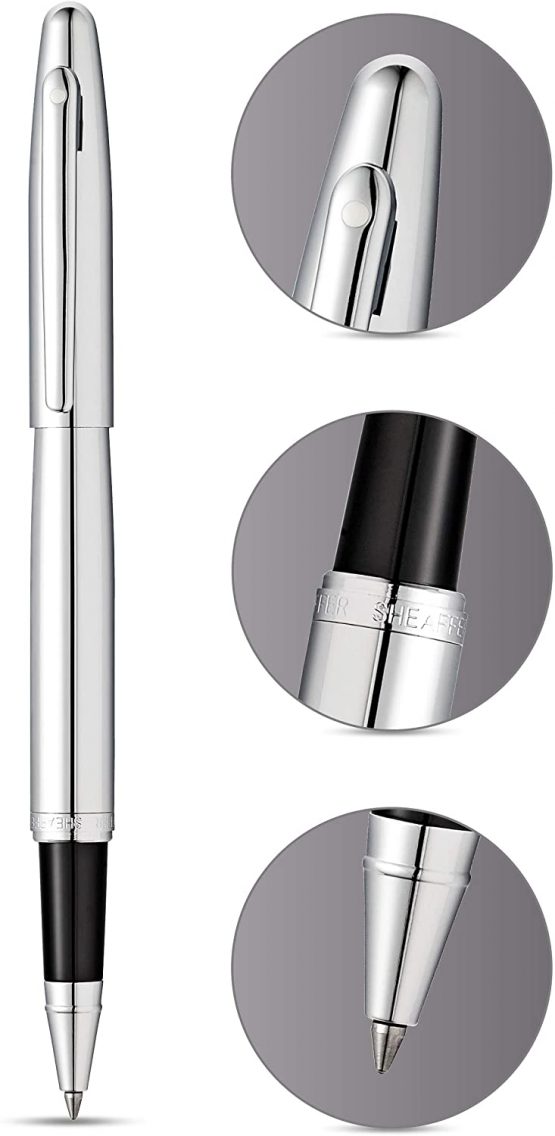 Sheaffer VFM - Refillable rollerball pen, polished chrome finish, chrome trim - Image 2