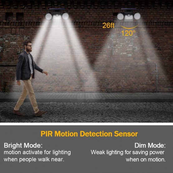 Solar Lights LED Solar Security Lights Outdoor Wall Lights with Motion Sensor 360°Adjustable Dual Head Spotlights IP65 Waterproof Solar Powered Security Lights Front Door Patio Yard Lawn Garden Light - Image 3