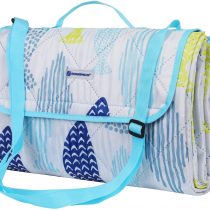 SONGMICS GCM80UW Washable Outdoor Picnic Blanket Foldable to Bag with Shoulder Strap, Lightweight Camping Blanket, Ideal for Travel, Insulated 195 x 150 cm