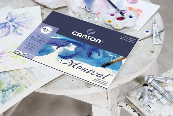 Canson Spiral-Bound Notepad AQ Montval Fine Watercolour 300 g/m² 12 Sheets per Pad Spiral on Short Side White 32 x 41 cm White - Image 3