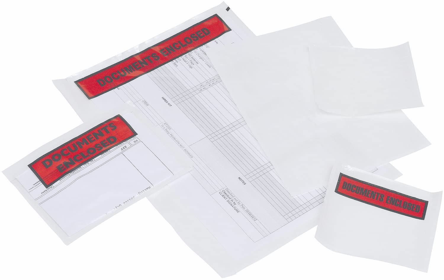 GoSecure Self Adhesive Document Envelopes A6 Documents Enclosed Text (Pack of 1000) 4302002, White, 132x175mm