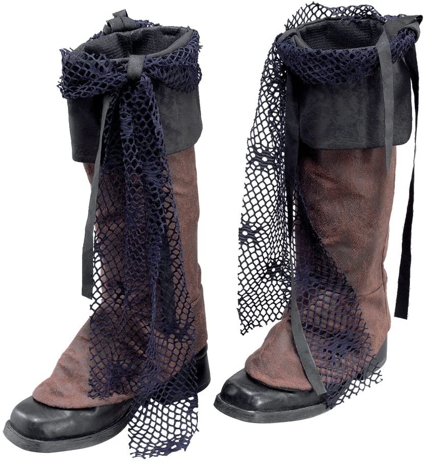 Bristol Novelty BA015 Distressed Look Pirate Boot Tops, Brown, One Size World Book Day Halloween Halloween