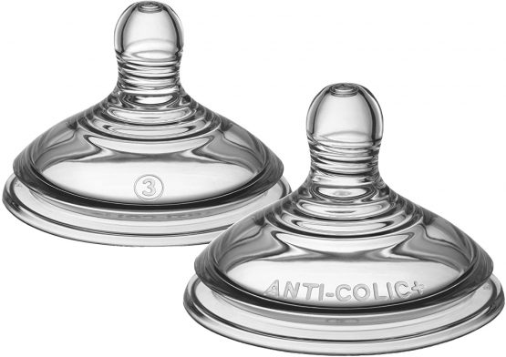 Tommee Tippee Advanced Anti-Colic Baby Bottle Teats, Breast-like, Soft Silicone, Fast Flow, Pack of 2 - Image 3