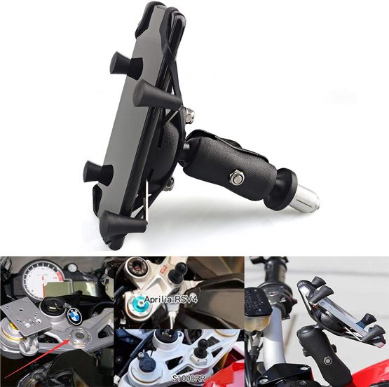Motorbike Cell Phone Holder Mount GPS Support Stand for 4 '' - 7 '' Smartphone Fits all Motorcycles with Holes For R1 R6 S1000RR F5 CBR650F VFR1200
