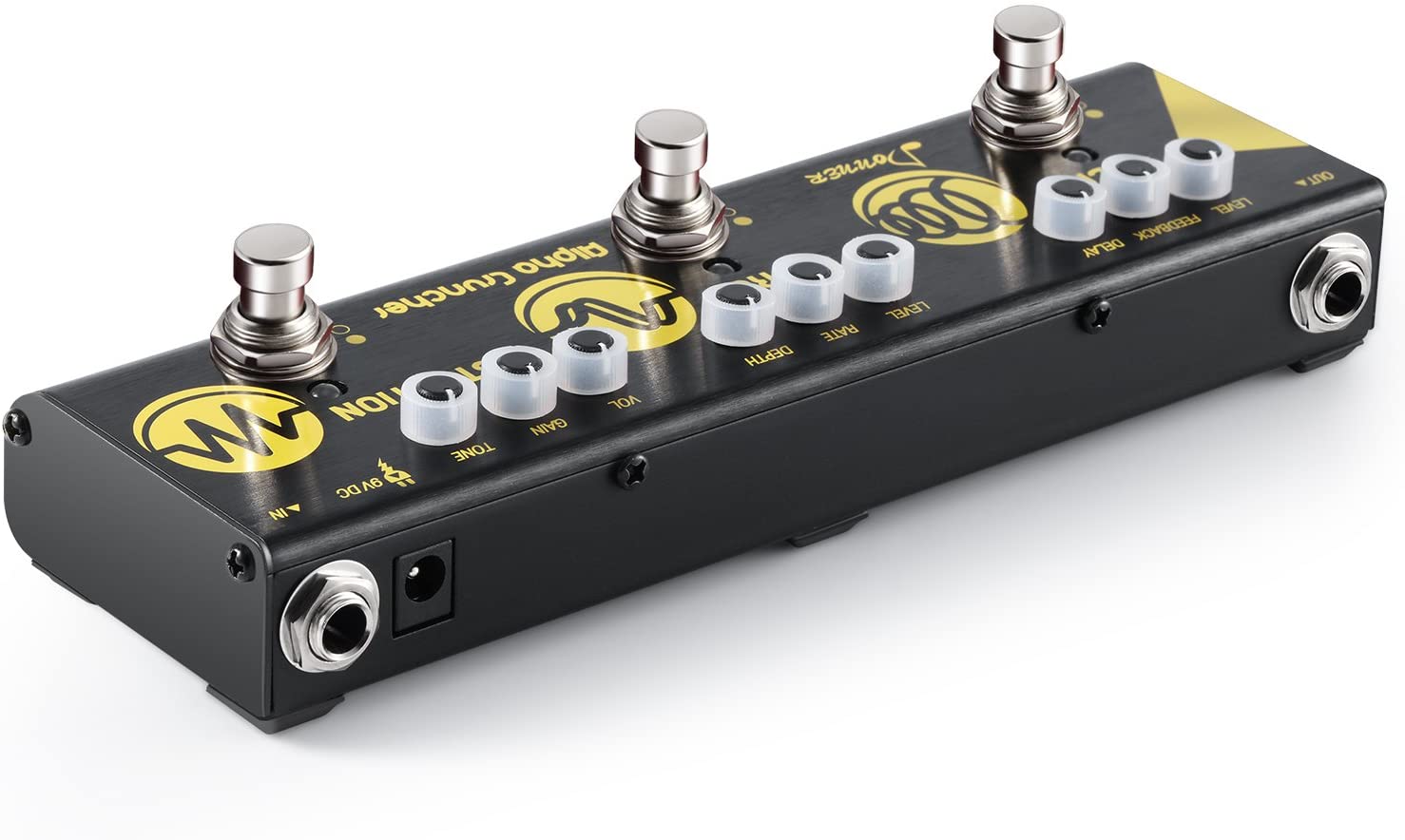Donner Multi Guitar Effect Pedal Alpha Cruncher 3 Type Effects Delay Chorus Distortion Pedal with Adapter - Image 3
