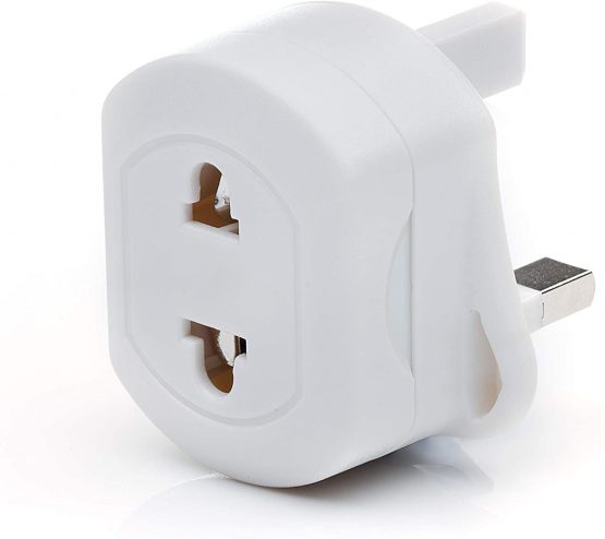 Travel Adapter Plug EU TO UK, White Plug For Shaver/Toothbrush