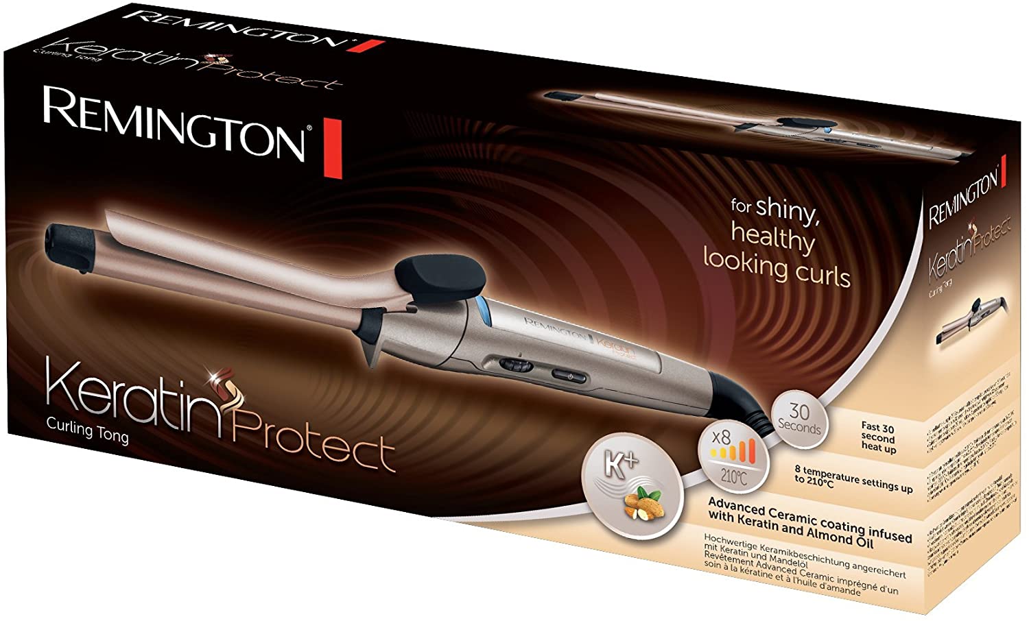 Remington CI5318 Keratin Protect Tong, Bronze, Rose Gold - Image 2
