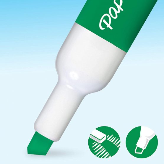 Paper Mate Low Odour Whiteboard Markers, Chisel Tip, Assorted Ink Colours, 4 Count - Image 4