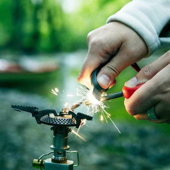 Light my Fire Ferro Rod - Flint and Steel Kit - Magnesium Fire Starter Kit - Swedish Fire Steel BIO Scout - 3000 Strikes - 2 in 1 Fire Starting Kit & Emergency Whistle - Outdoor Flint Fire Starter - Image 2