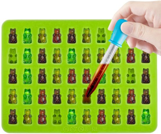 SENHAI Candy Silicone Molds & Ice Cube Trays, 3 Pack Jelly Molds, Chocolate Molds, Soap Molds - Bear - Image 2