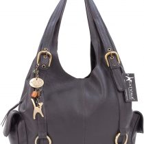 Catwalk Collection Handbags - Women's Large Leather Shoulder Bag - ALEX