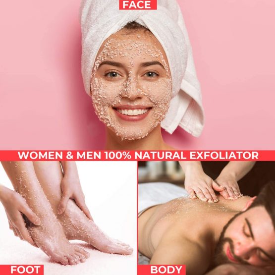 Dead Sea Salt Natural Organic Exfoliating Grapefruit & Vanilla Essential Oil Face Body & Foot Scrub. Hydrating Firming Anti Cellulite Dead Skin Ingrown Hairs Best Acne Oily Skin Men & Women 500gr - Image 2