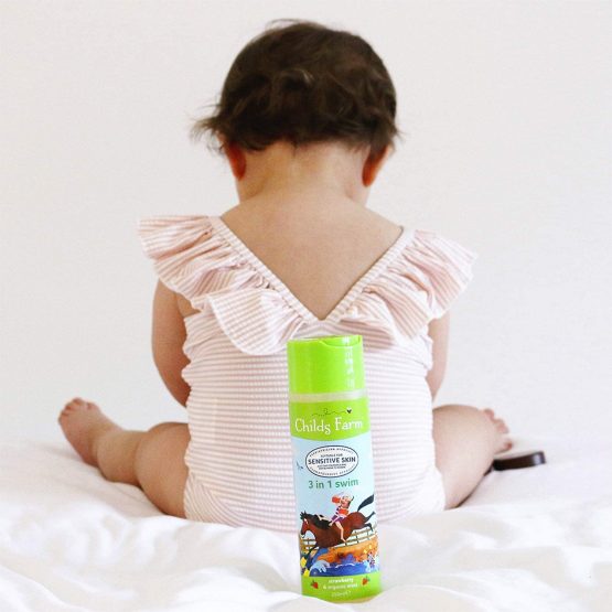 Childs Farm | 3 in 1 Swim | Strawberry & Organic Mint | Body Wash, Shampoo & Conditioner | Sensitive Skin | 250ml - Image 2
