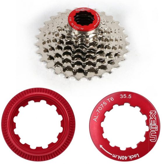 Dilwe Bike Flywheel, Ring Cover Ultra-Light Compact Bicycle Cassette Lock Cover for Mountain Road Bikes - Image 2