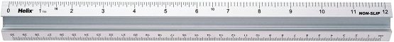 Helix 12 inch 30cm Non-Slip Metal Safety Ruler - Image 2