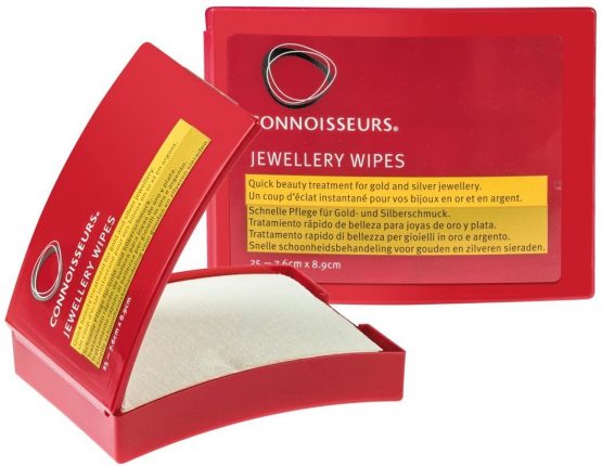 Connoisseurs Jewellery Cleaner Wipes 25 Dry Wipes, Silver, Gold, Platinum & steel