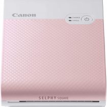 Canon SELPHY SQUARE QX10 Portable Colour Photo Wireless Printer (Pink) - A compact WiFi printer that prints quality square photos and connects directly to your smartphone