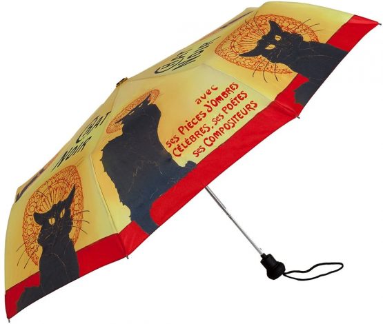 VON LILIENFELD® Folding Pocket Umbrella Automatic Telescopic Lightweight auto Open Motif Women Cat Chat Noir - Image 4