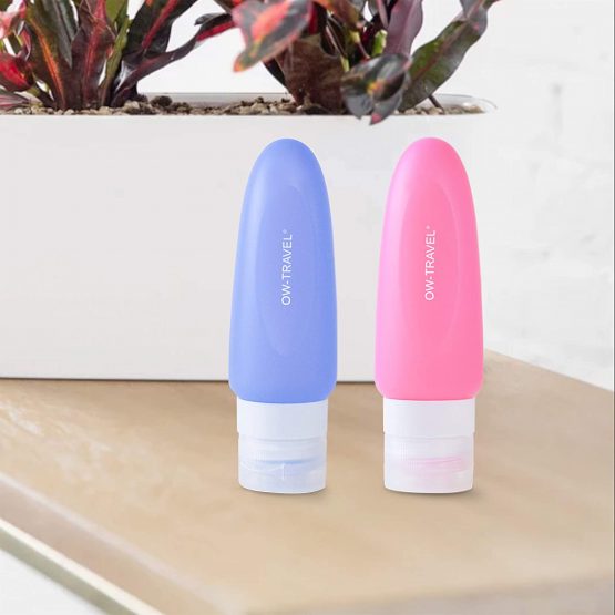 Silicone Travel Bottles for Travel Toiletries (4 Pcs) OW Travel. TSA Compliant Leakproof BPA Free Refillable Squeezable Travel Bottle for Liquids Creams Lotions Travel Shampoo Conditioner Travel Set - Image 2
