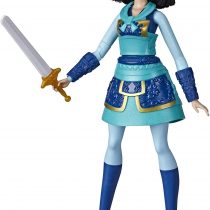Disney Princess Warrior Moves Mulan Doll with Sword-Swinging Action, Warrior Outfit Mulan Fashion Doll Toy for Children, Blue, E8628