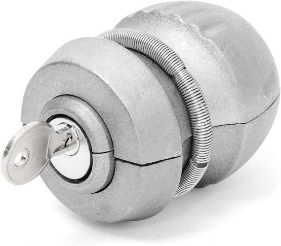 Relaxdays 10013640 Theft Security Trailer Hitch Coupling Tow Ball Lock Caravan 2 Keys 5 cm