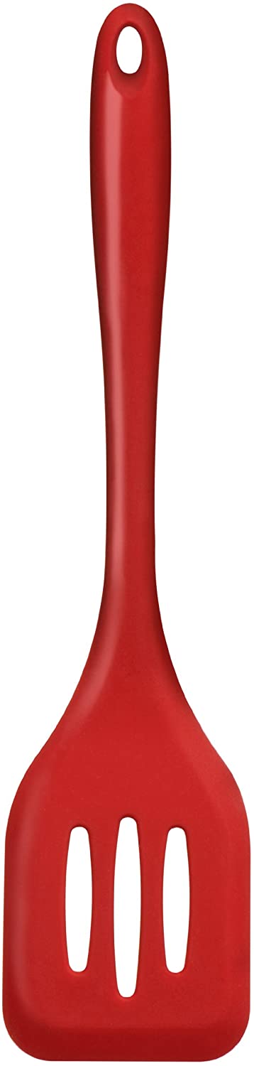 ZING! Silicone Slotted Turner, Red, H30 x W8 x D2cm