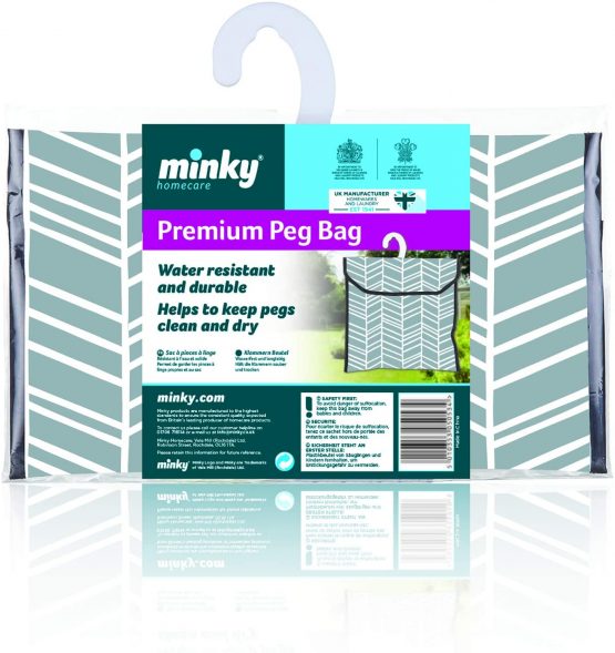 Minky Premium Peg Bag, Grey, One Size