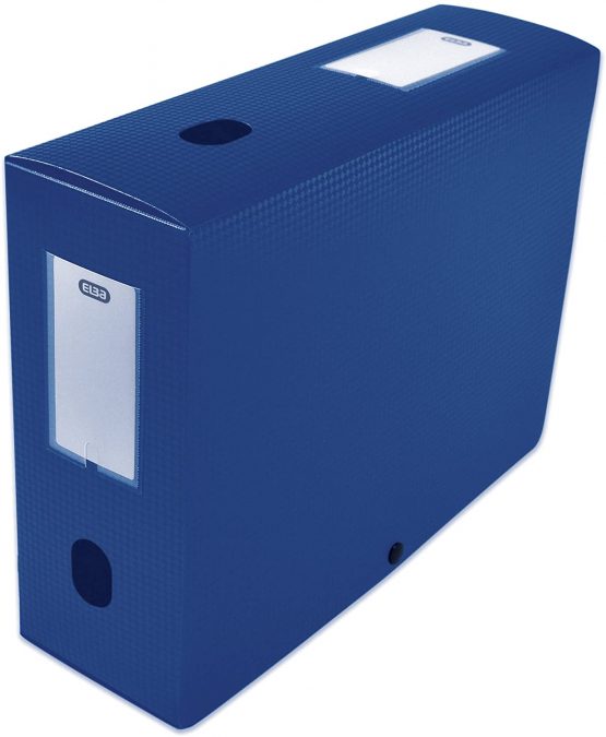 Elba 400094575 Box File with 100 mm Spine 24 x 32 cm Polypropylene Opaque Blue