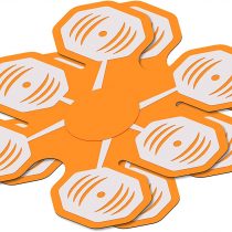 Bodi-Tek Unisex's Ab Core Trainer 6-in-1 Conductive Gel Pad, Black/Orange, One Size