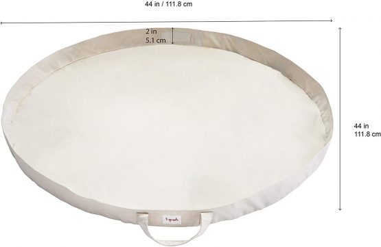 3 Sprouts Play Mat Bag Large Portable Floor Activity Rug for Baby Storage, Whale - Image 4