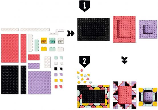 LEGO 41914 DOTS Creative Picture Photo Frames Set, DIY Kids' Room Decorations, Arts and Crafts for Girls and Boys, Creative Activities - Image 4