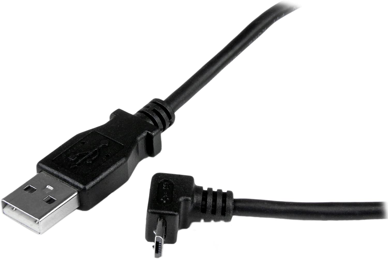 StarTech.com USBAUB1MU 1 m Micro USB Cable Cord, A to Up Angle Micro B, Up Angled Micro USB Cable, 1x USB A (M) - Image 2