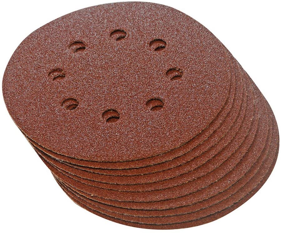 Silverline 647920 Hook and Loop Discs Punched 125 mm 10pk 125 mm 60 Grit, Multicolored