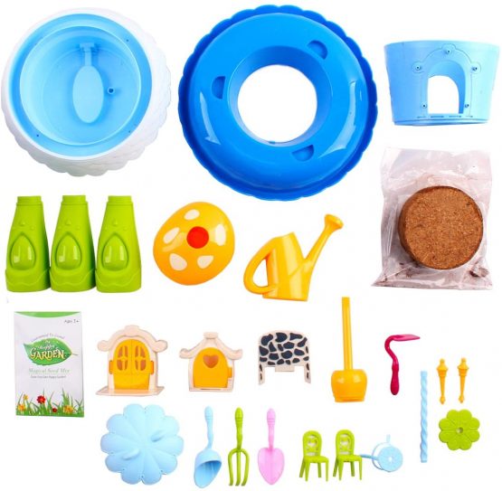 deAO Fairy Tale DIY Miniature Gardening Magical Cottage Play Set and Gardening Accessories for Kids - Image 3