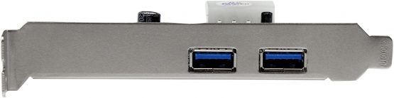 StarTech PEXUSB3S25 2 Port PCI Express (PCIe) SuperSpeed USB 3.0 Card Adapter with UASP, LP4 Power, Dual Port USB 3 PCIe Controller - Image 3
