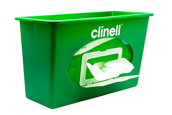 Clinell Wall Mount Dispenser - Wipe Dispenser - Easy to Clean, Ideal for Hospitals and Care Homes - Green - Image 4