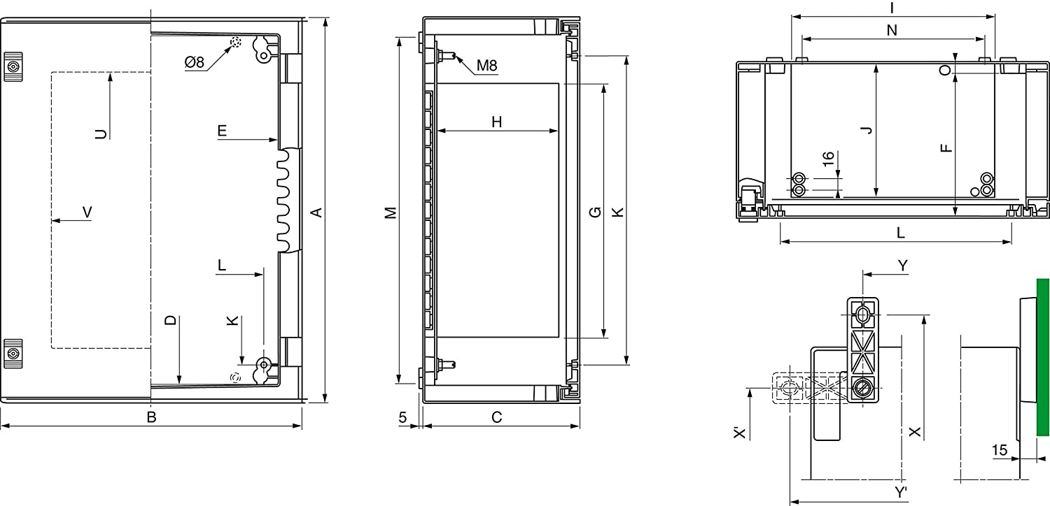 Schneider NSYPLM64G Wall-Mounting Enclosure Polyester, White