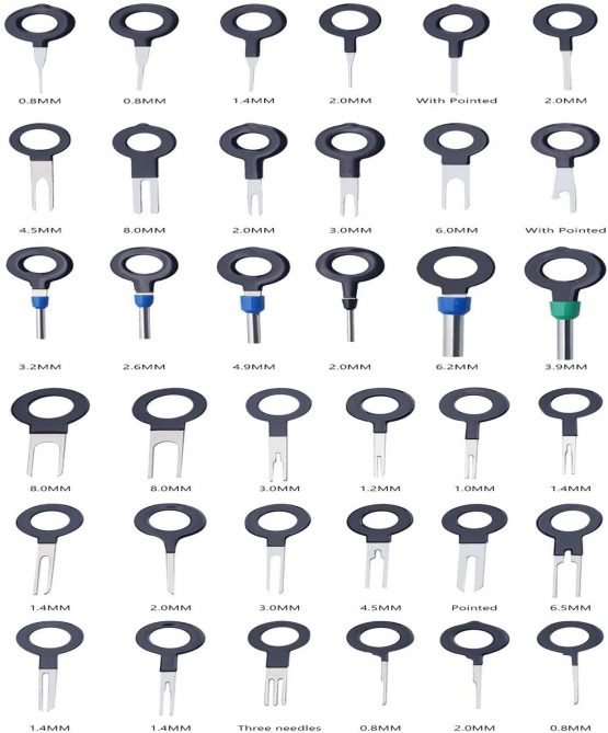 39pcs Pins Terminals Removal Tools, Auto Terminals Removal Key Tool for Car Auto Wire Connector Terminal Pin Extractors Puller Remover Repair Key Tools Set Terminal - Image 2